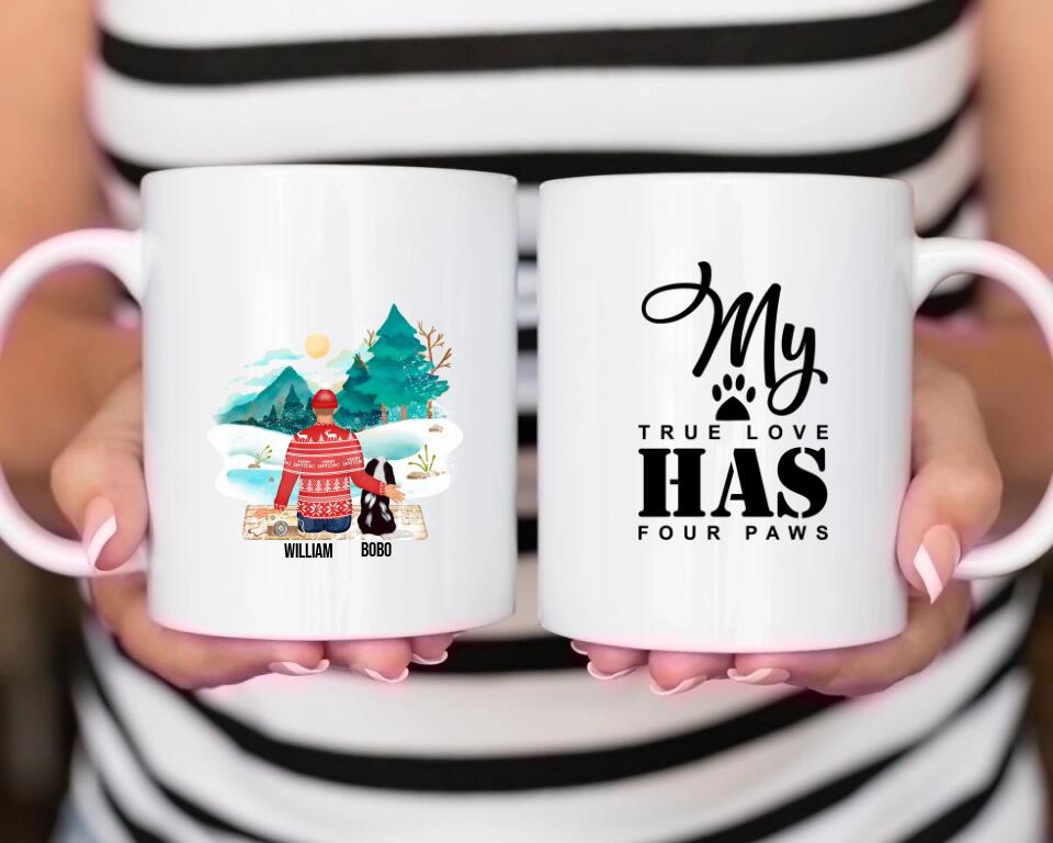 Man And Cavalier King Charles Spaniel Dog - Personalized Mug - 2
