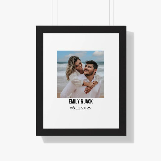 Couple Personalized Framed Poster - Upload Photo & Change Text
