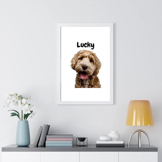 Dog Personalized Framed Poster - Upload Photo & Change Text