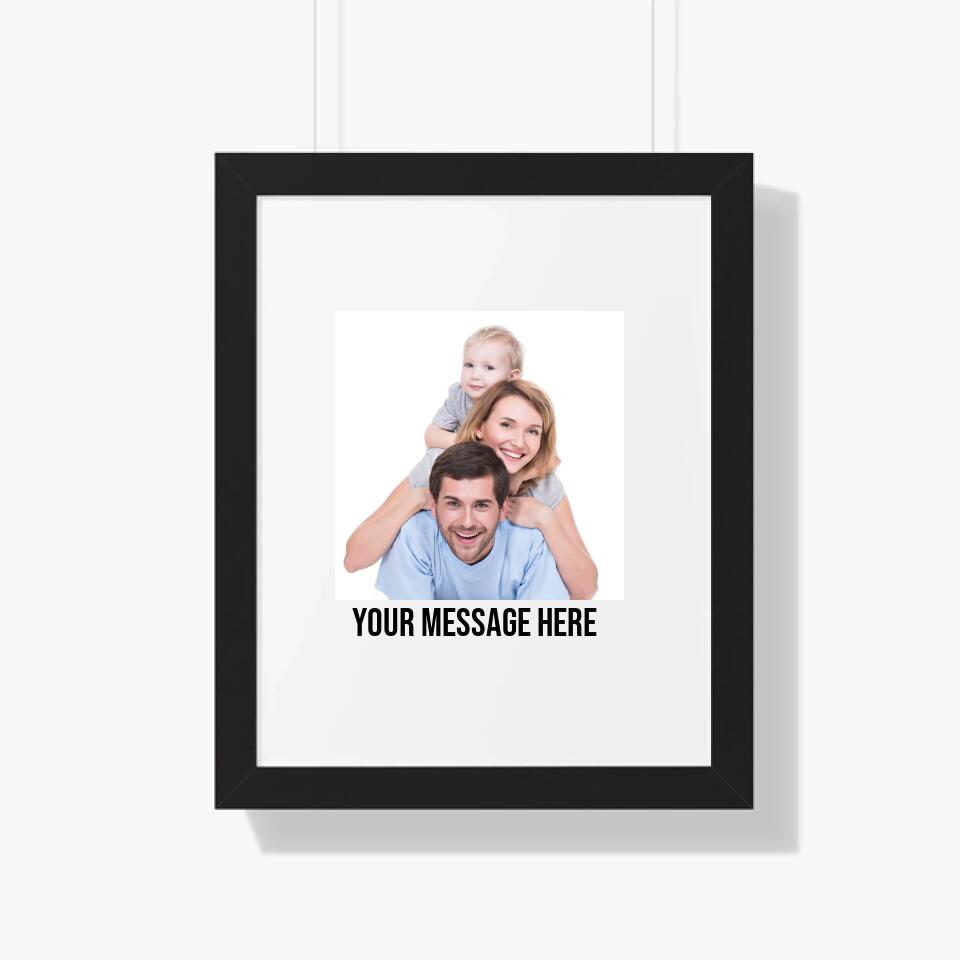 Family Personalized Framed Poster - Upload Photo & Change Text