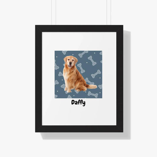Dog Personalized Framed Poster - Upload Photo & Change Text