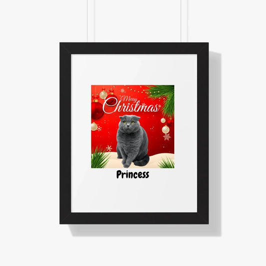 Cat Personalized Framed Poster - Upload Photo & Change Text