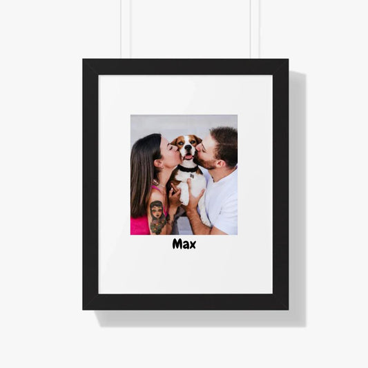 Dog Owner Couple Personalized Framed Poster - Upload Photo & Change Text