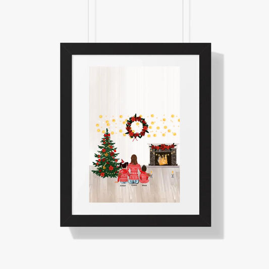 Mom And Daughter Personalized Framed Poster - Upload Photo & Change Text