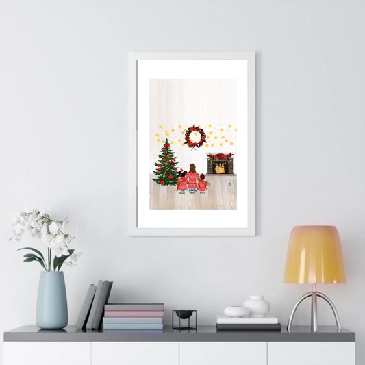 Mom And Daughter Personalized Framed Poster - Upload Photo & Change Text