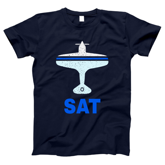 Fly San Antonio SAT Airport Women's T-shirt | Navy
