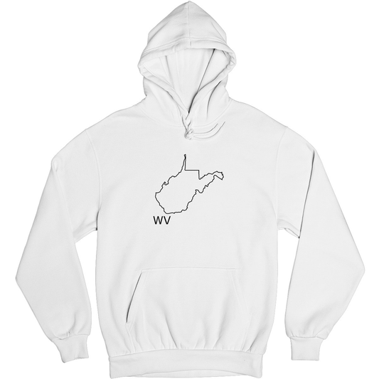 West Virginia Unisex Hoodie | White