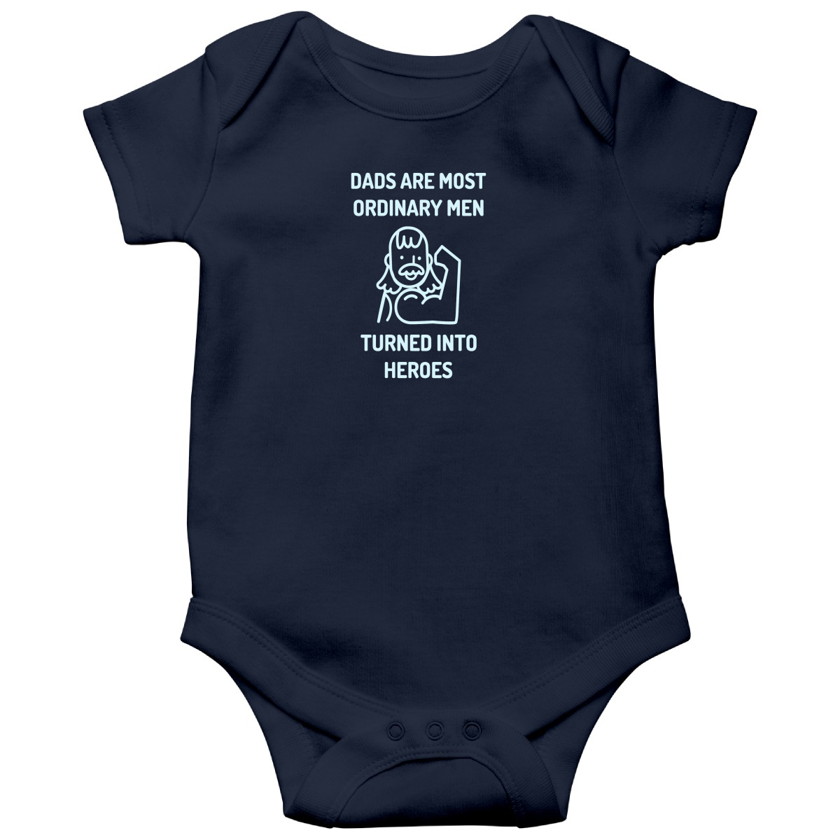 Dads are Most Ordinary Man Baby Bodysuits | Navy