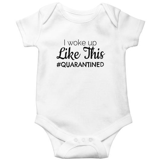 I WOKE UP Baby Bodysuits | White