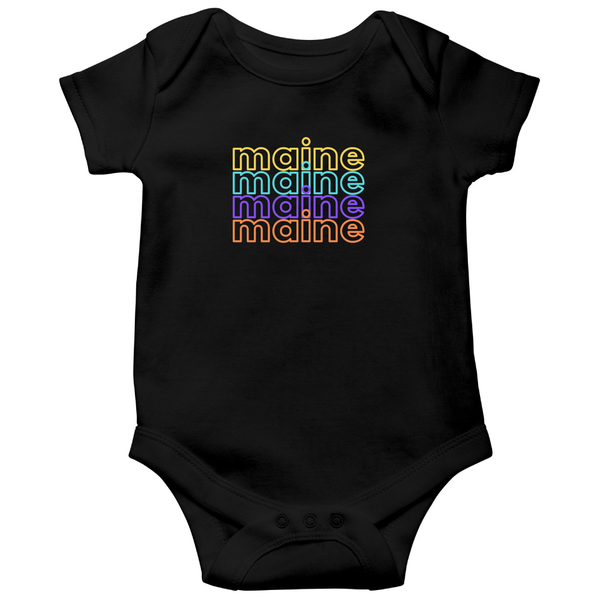 Maine Baby Bodysuit | Black