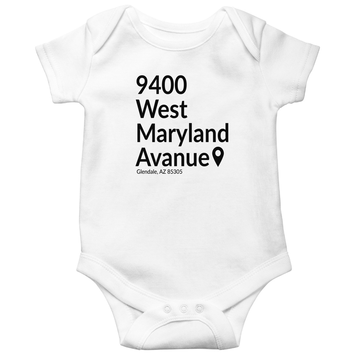 Arizona Hockey Stadium Baby Bodysuits | White