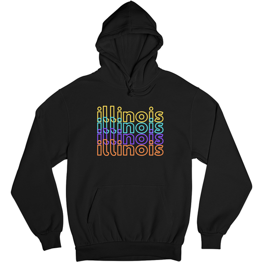 Illinois Unisex Hoodie | Black