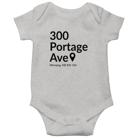 Winnipeg Hockey Stadium Baby Bodysuits | Gray