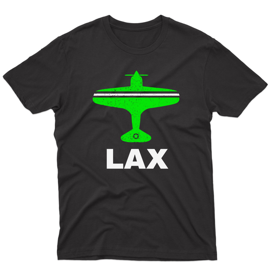 Fly Los Angeles LAX Airport Men's T-shirt | Black