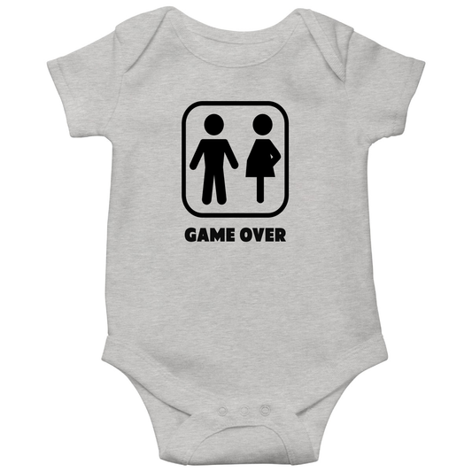 Game Over Baby Bodysuits | Gray