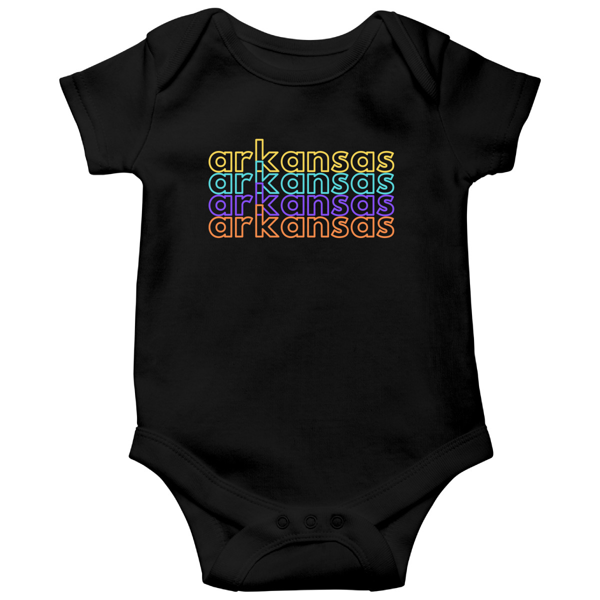 Arkansas Baby Bodysuit | Black