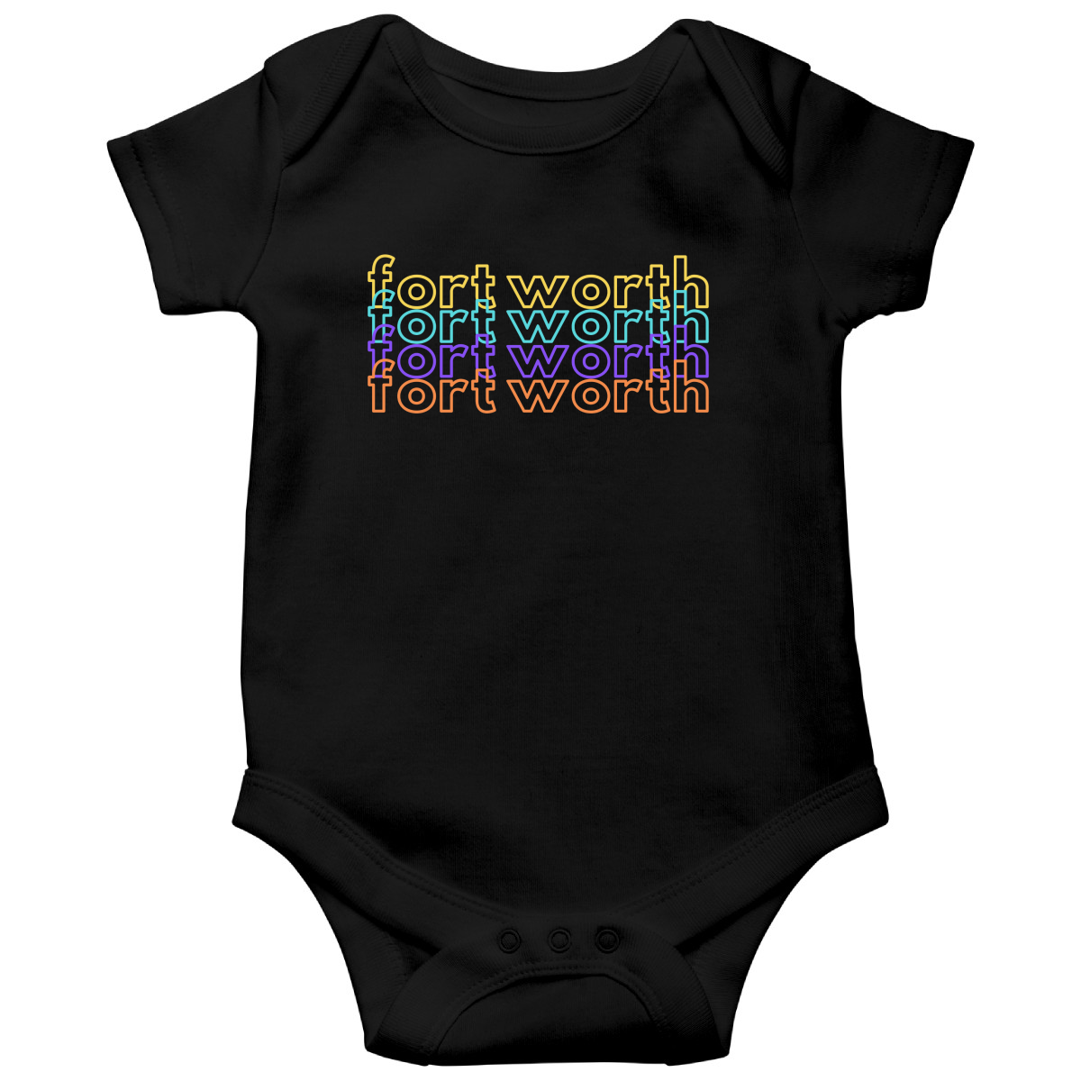Fort Worth Baby Bodysuit | Black