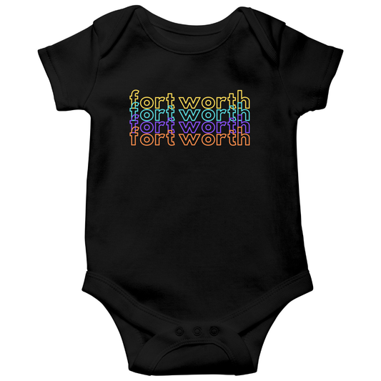 Fort Worth Baby Bodysuit | Black