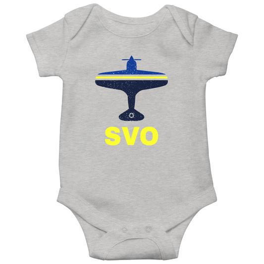 Fly Moscow SVO Airport Baby Bodysuits | Gray