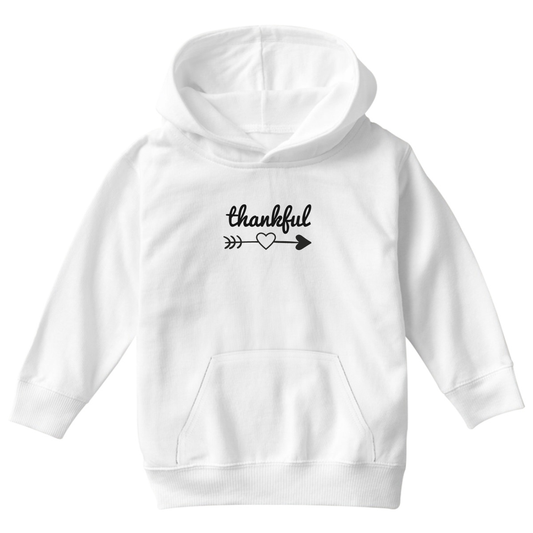 Thankful Heart Kids Hoodie | White