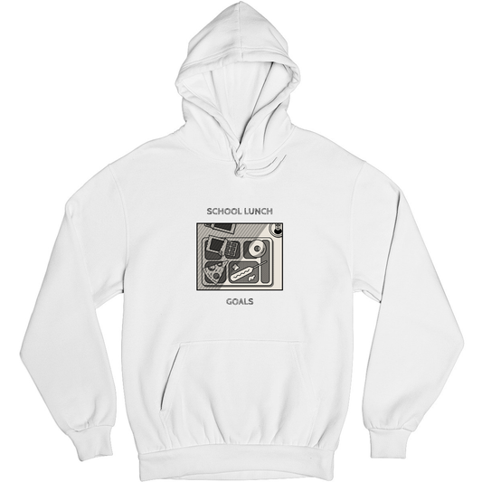 School Lunch Goals Unisex Hoodie | White