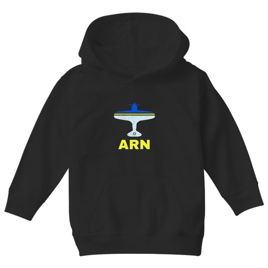 Fly Stockholm ARN Airport Kids Hoodie | Black