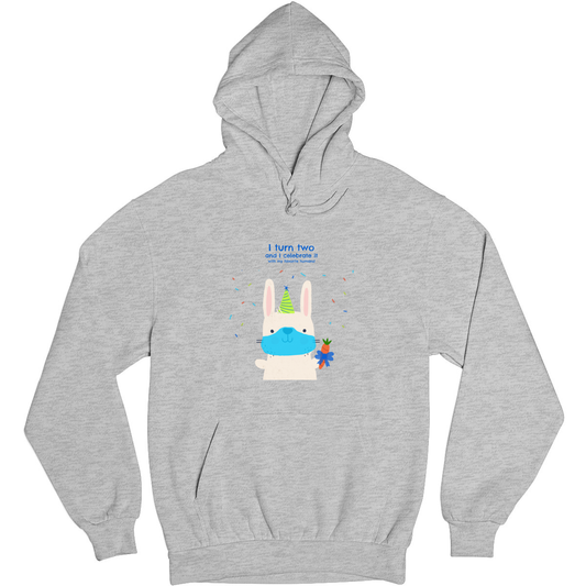 I turn two and I celebrate it with my favorite humans Unisex Hoodie | Gray
