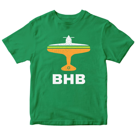 Fly Bar Harbor BHB Airport Kids T-shirt