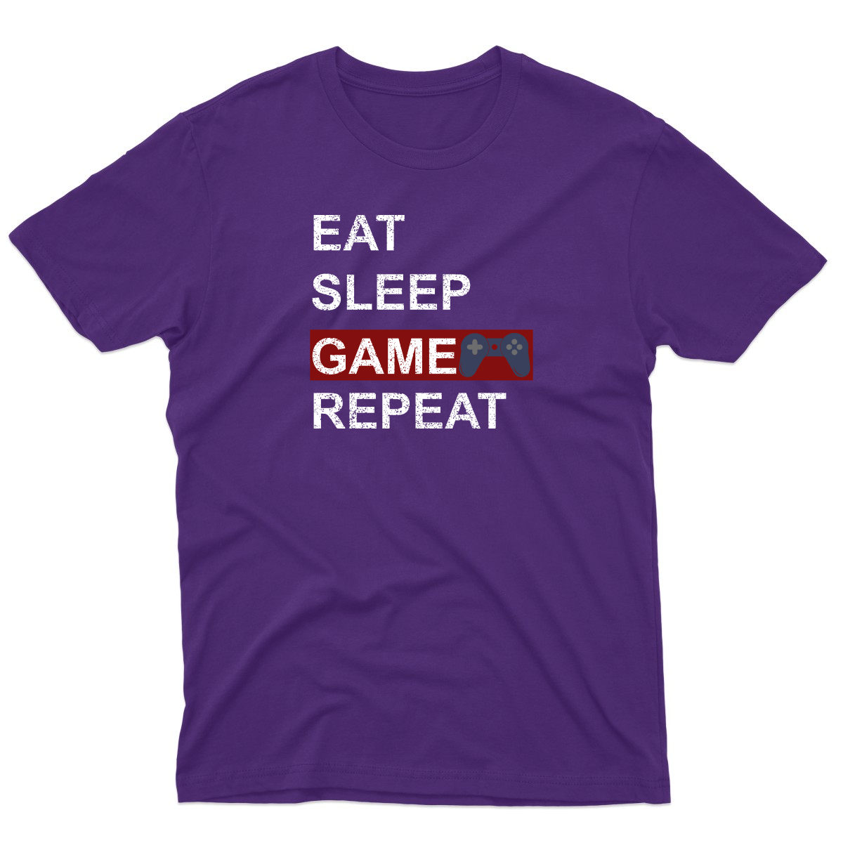 Eat Sleep Game Repeat Men's T-shirt | Purple