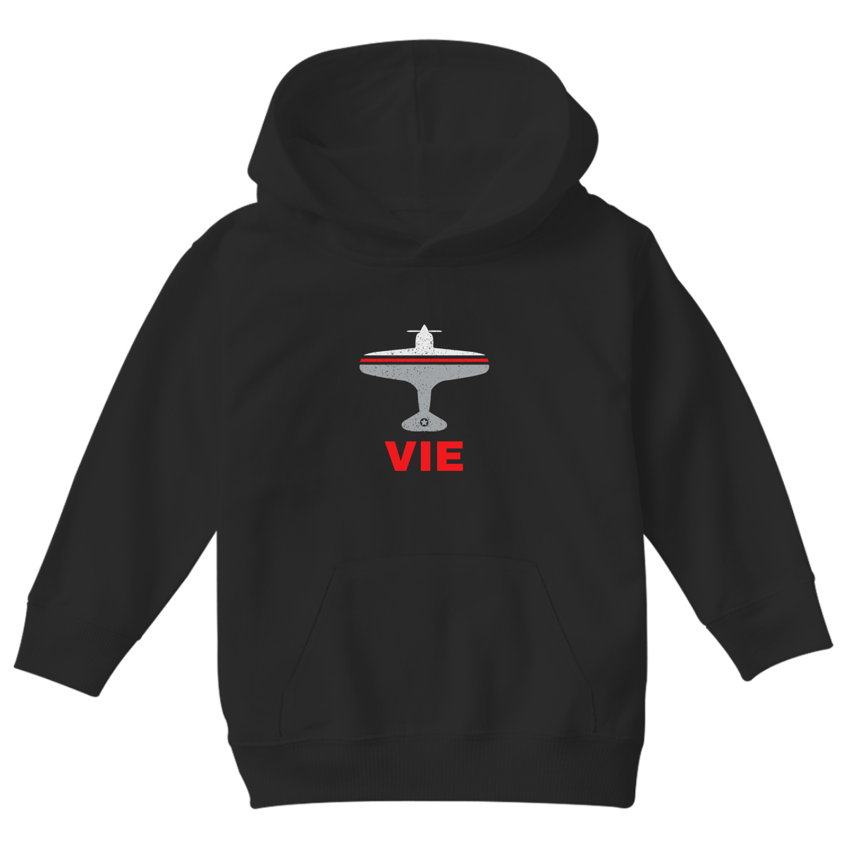 Fly Vienna VIE Airport Kids Hoodie | Black