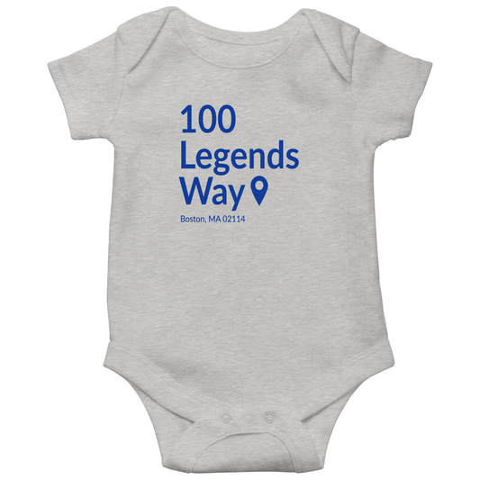Boston Hockey Stadium Baby Bodysuits | Gray