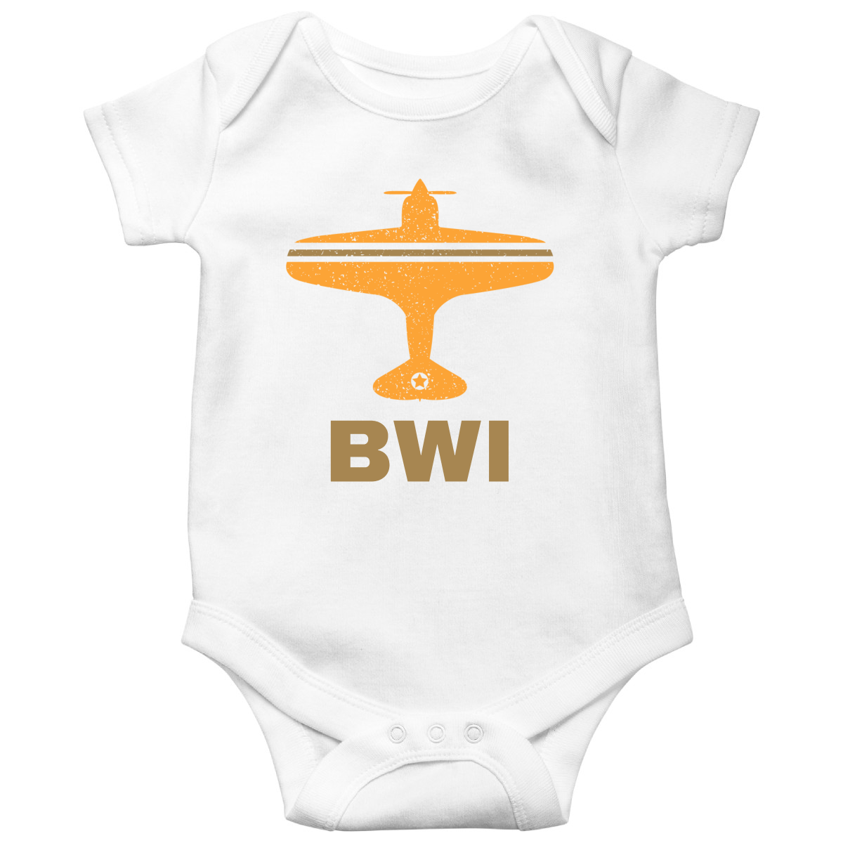 Fly Baltimore BWI Airport Baby Bodysuits | White