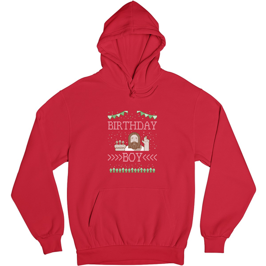 Christmas Birthday Boy Unisex Hoodie | Red