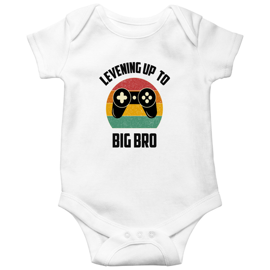 Leveling Up To Big Bro-2 Baby Bodysuits
