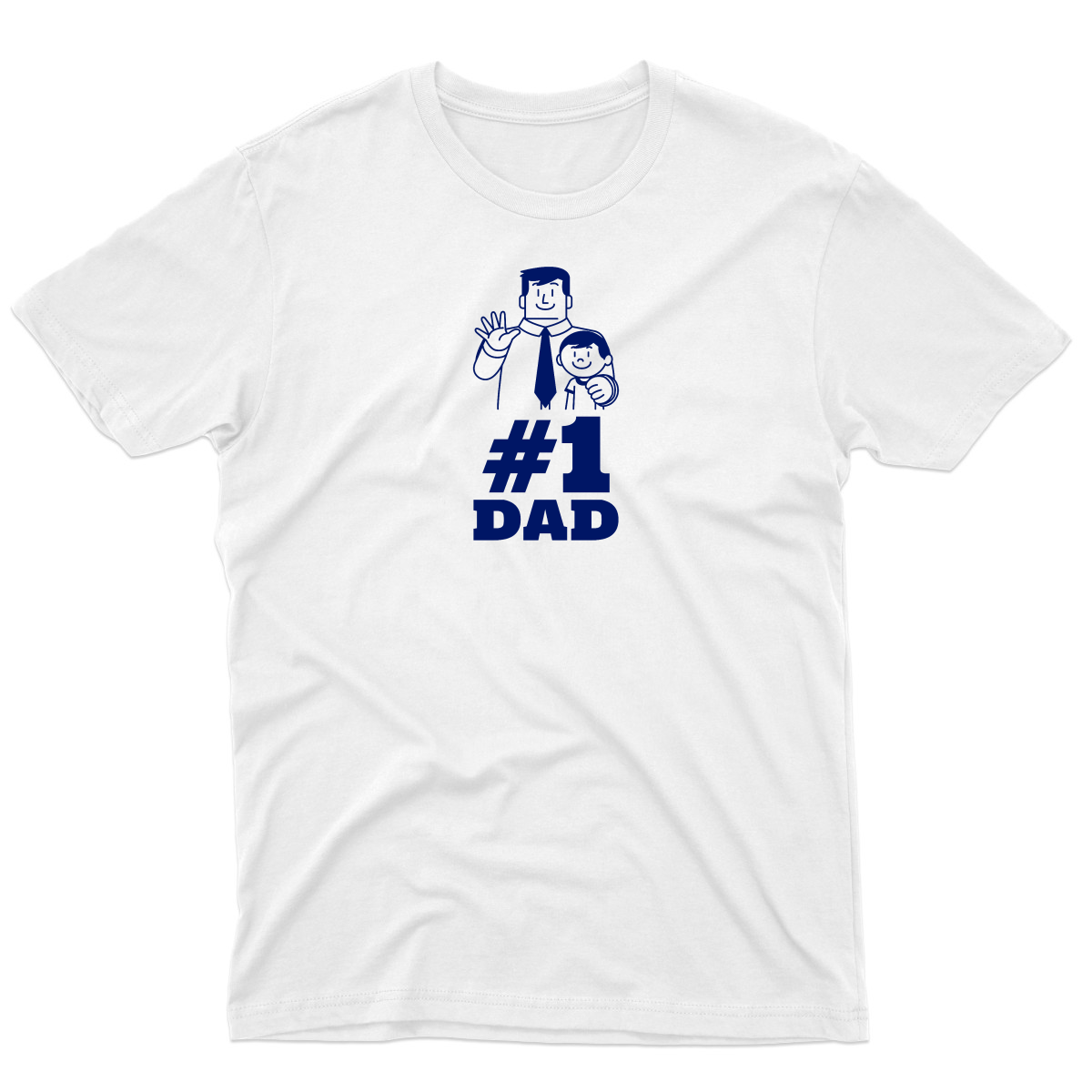 #1 Dad Men's T-shirt | White