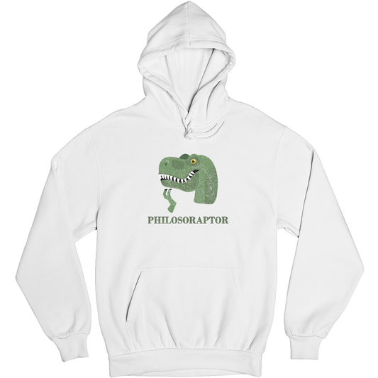 Philosoraptor Unisex Hoodie | White
