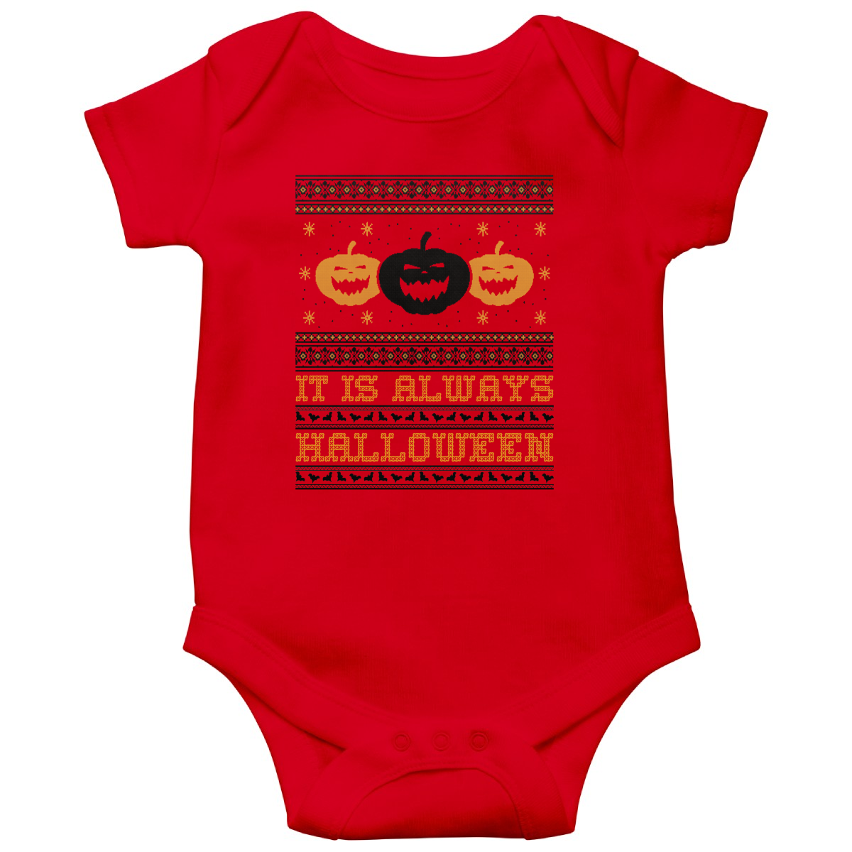 It's Always Halloween Baby Bodysuits | Red