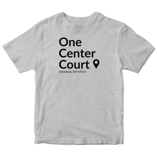 Cleveland Basketball Stadium Kids T-shirt | Gray