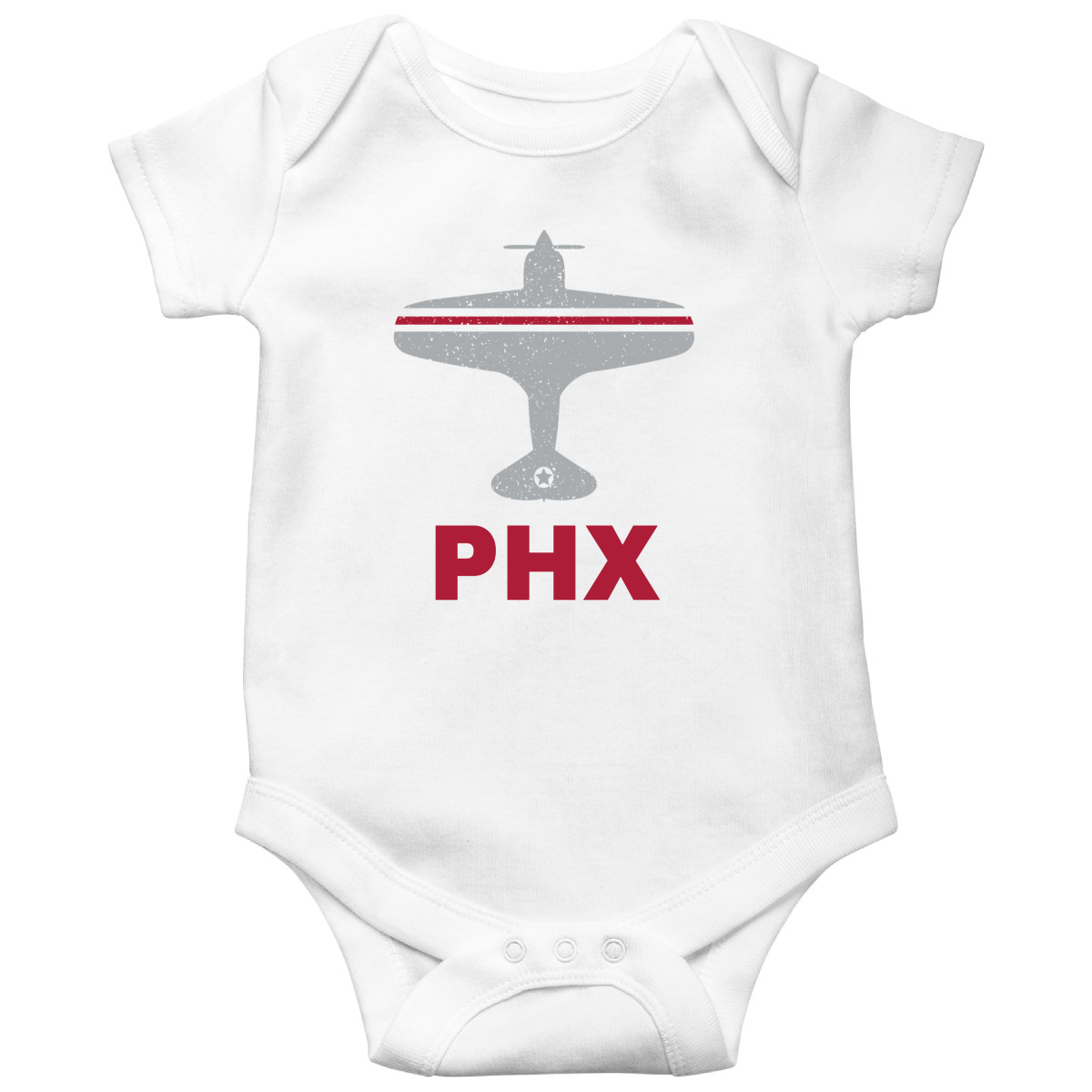 Fly Phoenix PHX Airport Baby Bodysuits | White
