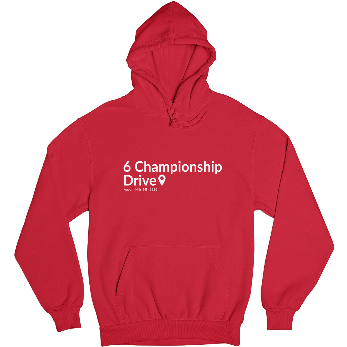 Detroit Basketball Stadium Unisex Hoodie | Red