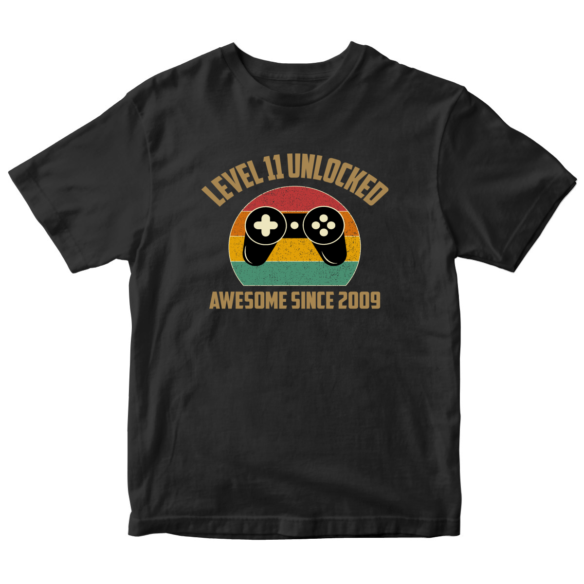 LEVEL 11 UNLOCKED Kids T-shirt | Black