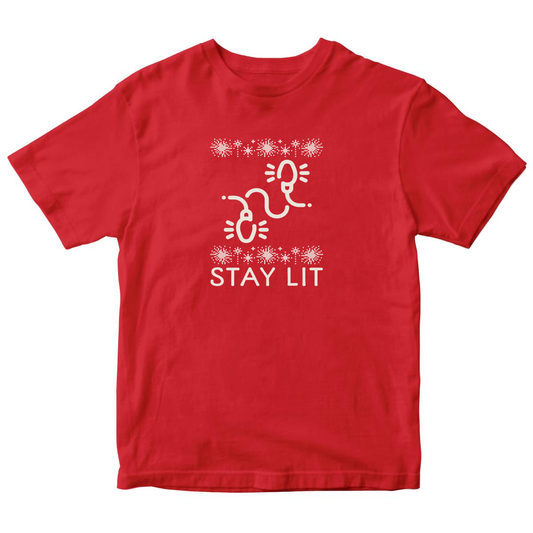 Stay Lit Kids T-shirt | Red