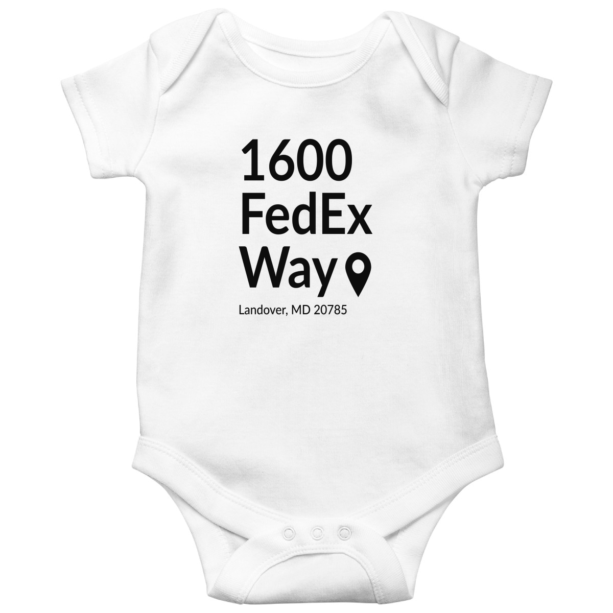 Washington D.C. Football Stadium Baby Bodysuits | White