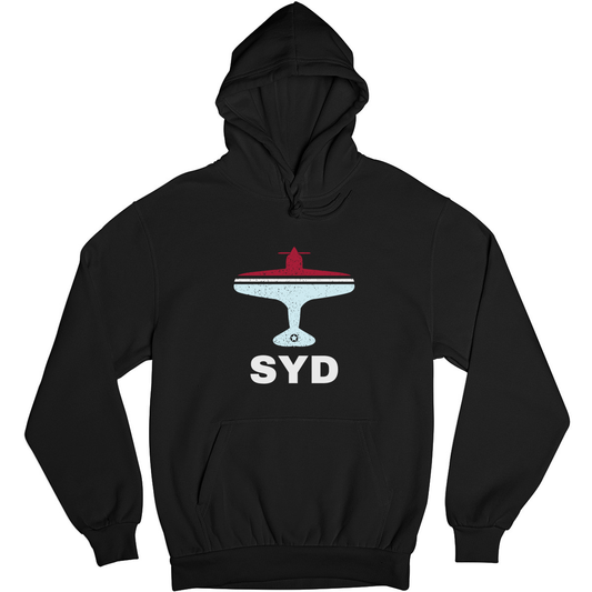 Fly Sydney SYD Airport Unisex Hoodie | Black
