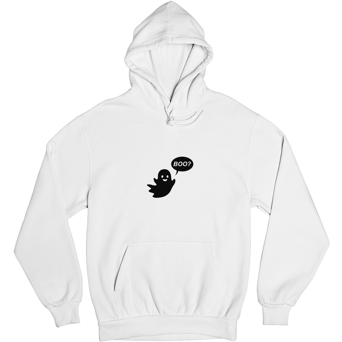 Cute Ghost Halloween Unisex Hoodie | White