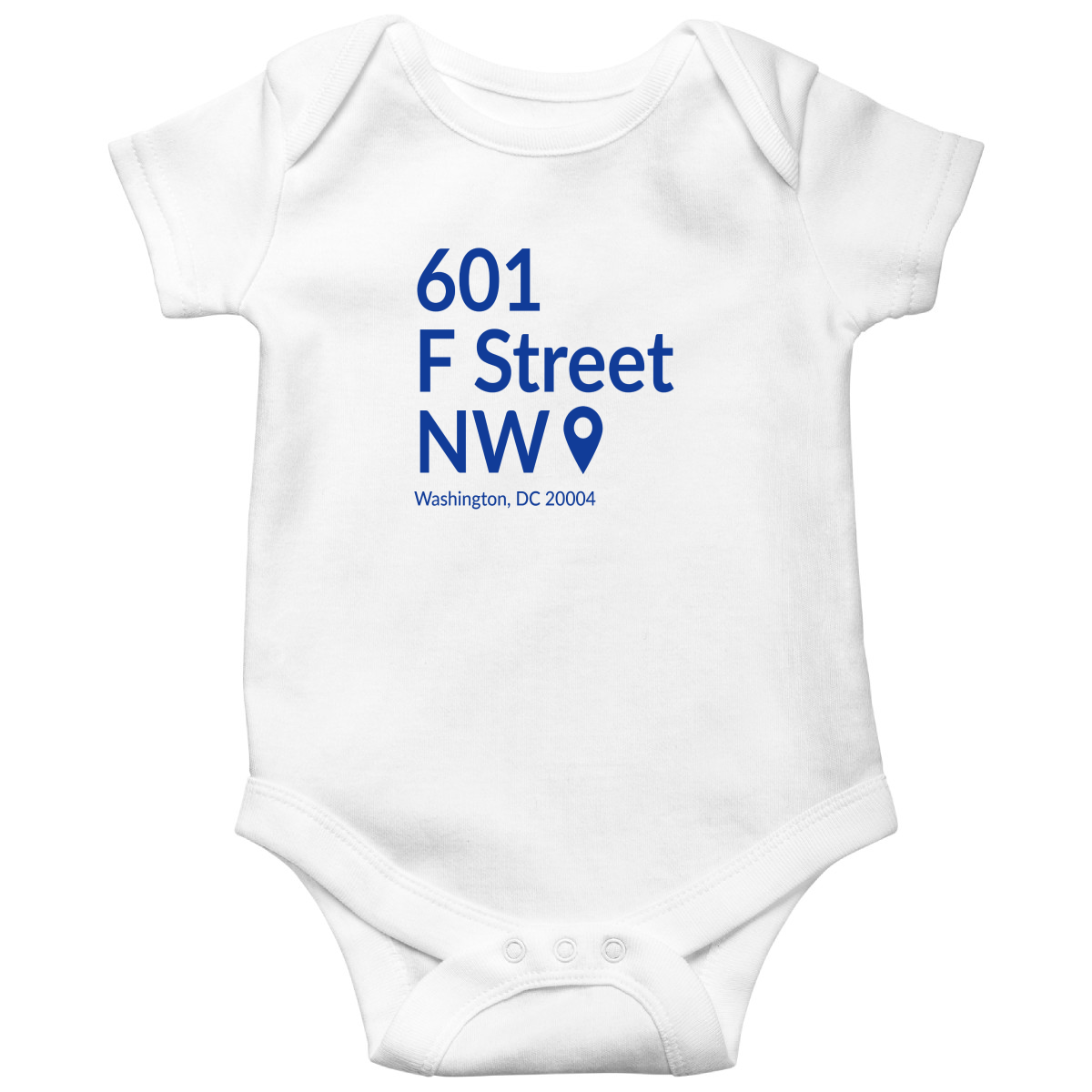 Washington D.C. Basketball Stadium Baby Bodysuits | White