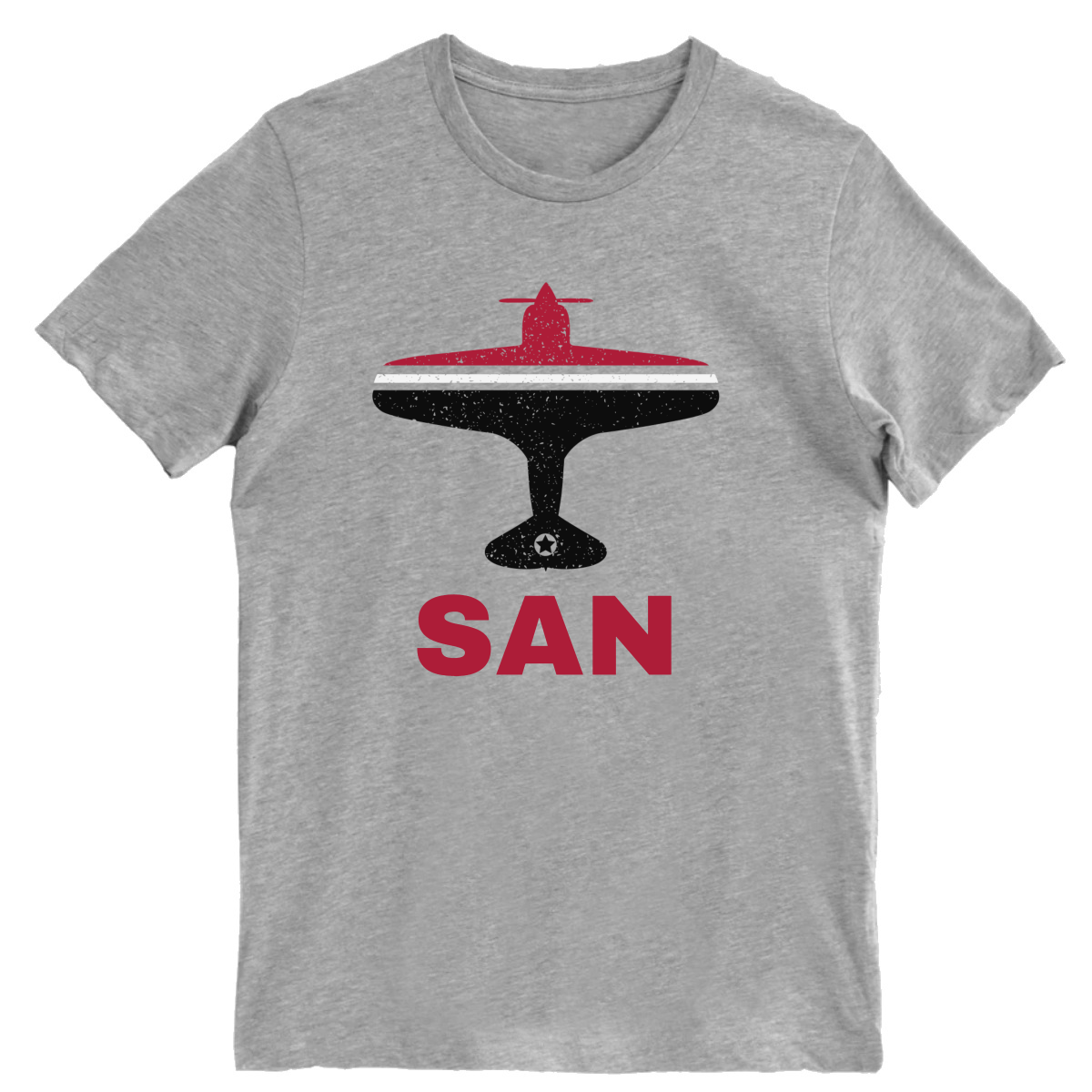 Fly San Diego SAN Airport Men's T-shirt | Gray