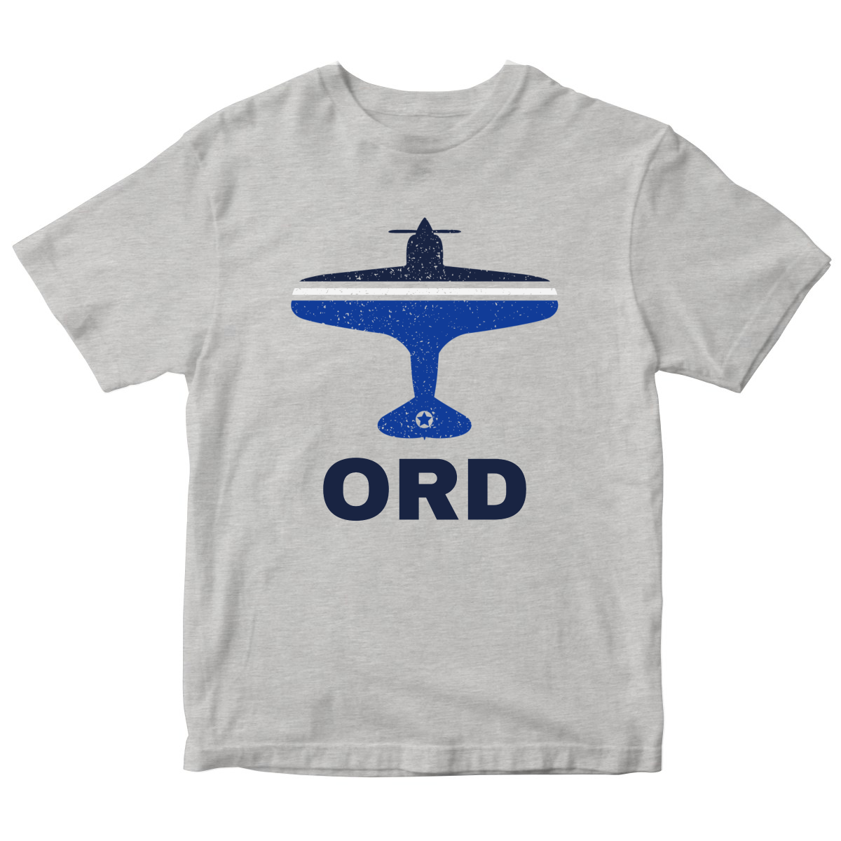 Fly Chicago ORD Airport Kids T-shirt | Gray