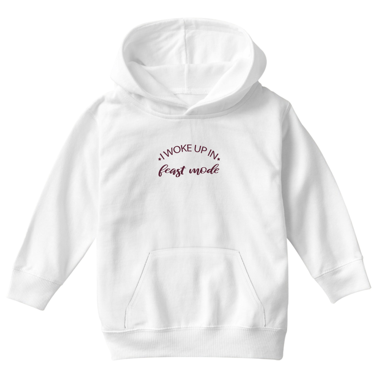 Feast Mode Kids Hoodie | White