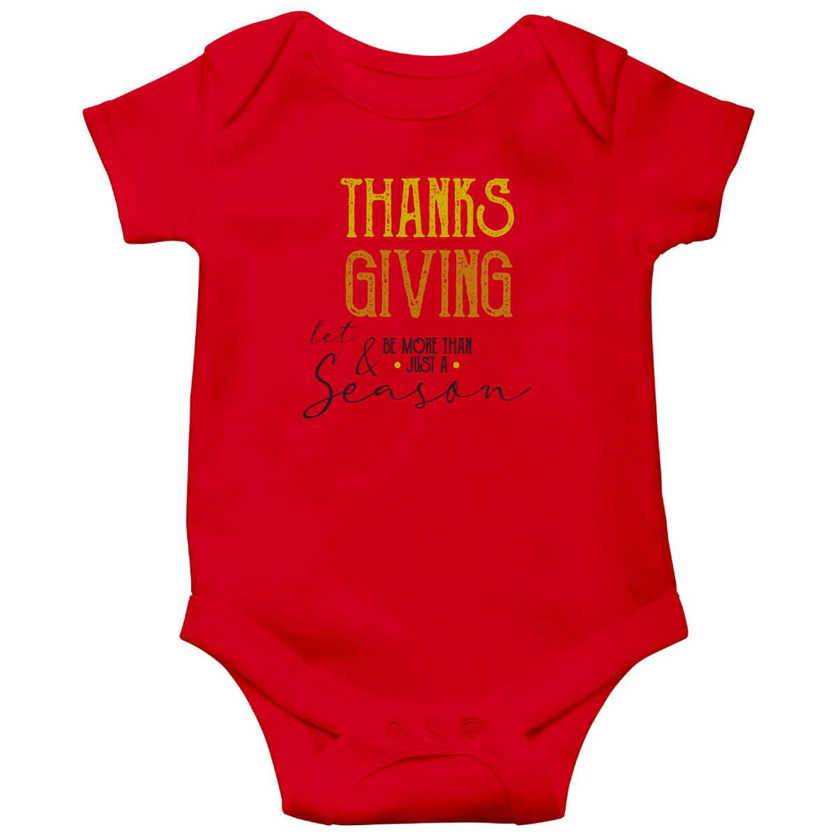 Thanks and Giving Baby Bodysuits | Red
